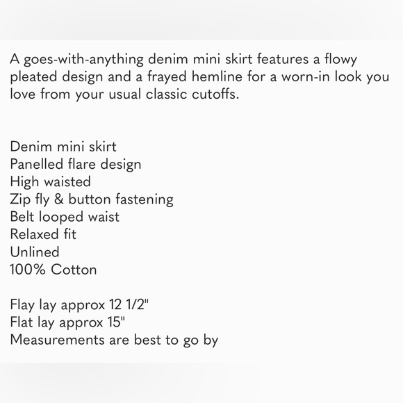 Pleated Denim Skirt - great condition - Picture 4 of 4